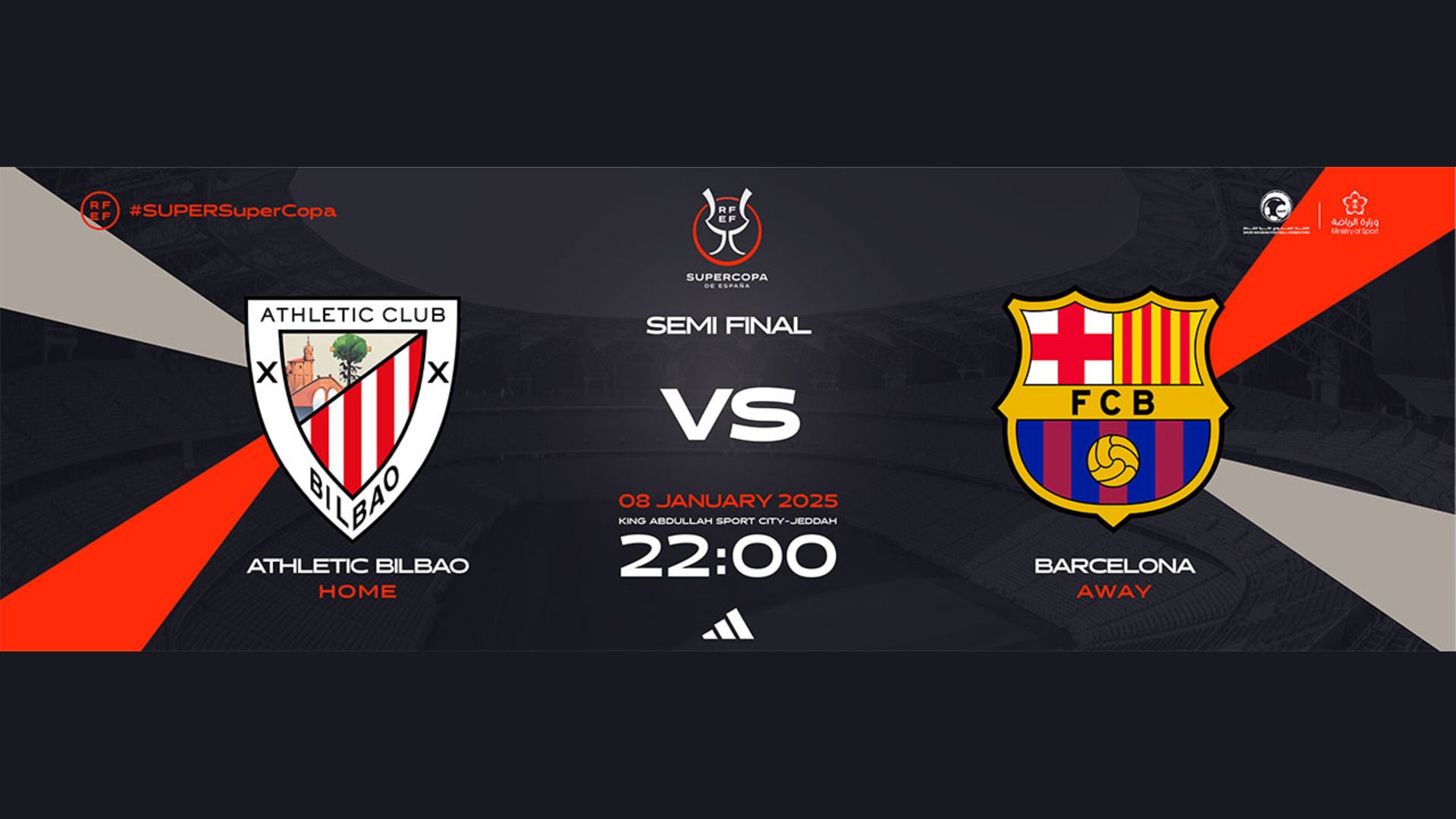 Athletic Bilbao vs. Barcelona - Spanish Super Cup 2025 - Visit Saudi