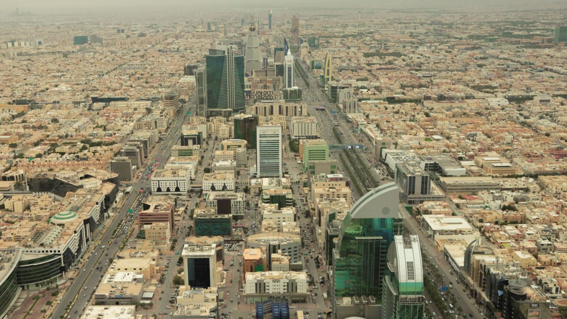 Sky Bridge at Kingdom Center View of the glamour of Riyadh