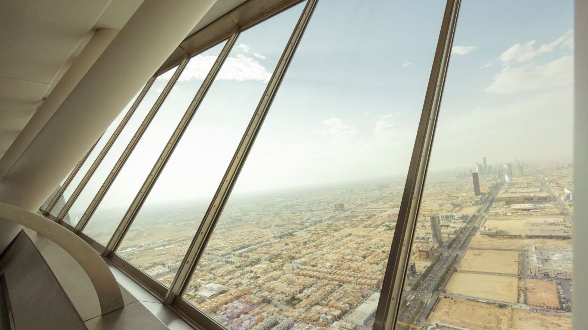 Sky Bridge at Kingdom Center View of the glamour of Riyadh